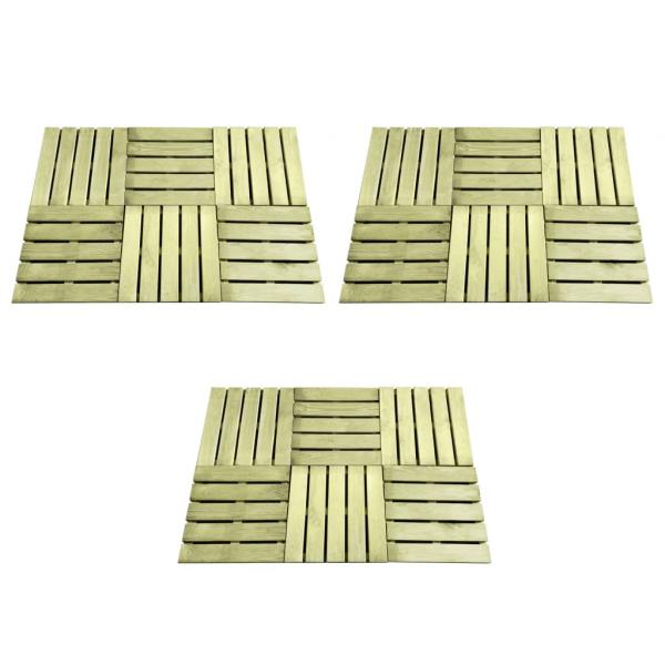 ARDEBO.de - Terrassenfliesen 18 Stk. 50×50 cm Holz Grün