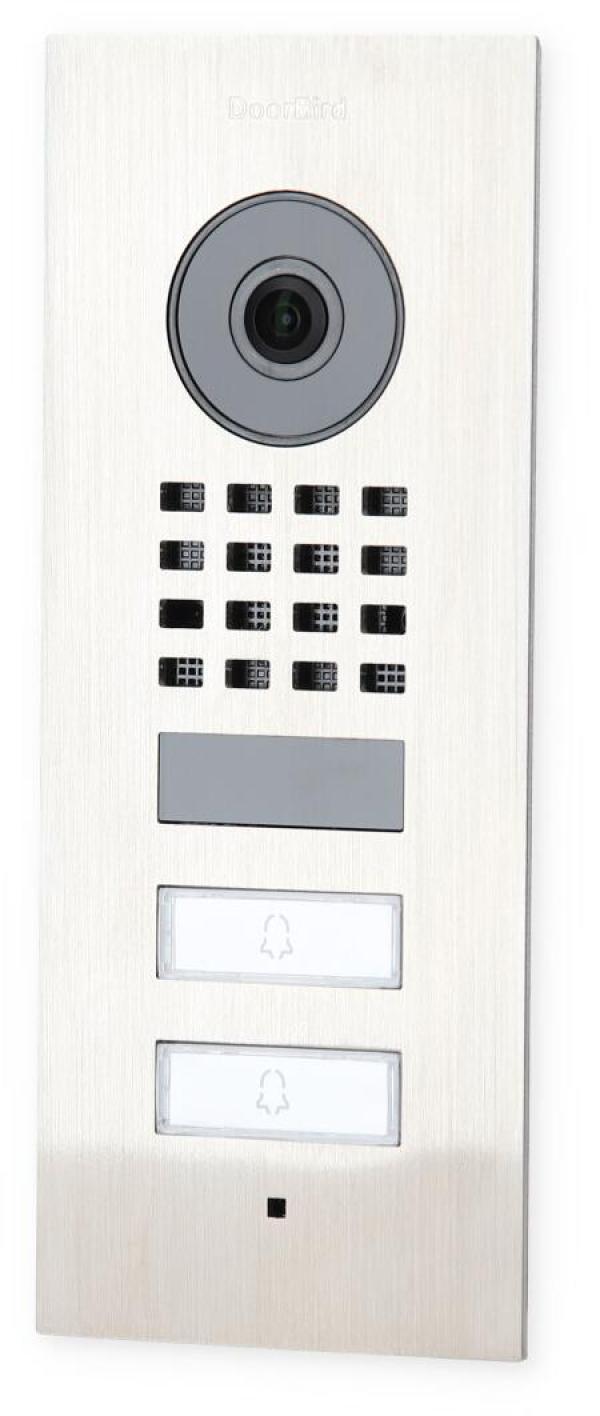 DoorBird D1102V IP Video-Türstation Unterputz, Bewegungssensor, WLAN, 2 Ruftasten, V2A Edelstahl