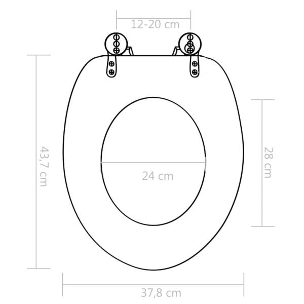 Toilettensitze 2 Stk. mit Deckel MDF Muschel-Design