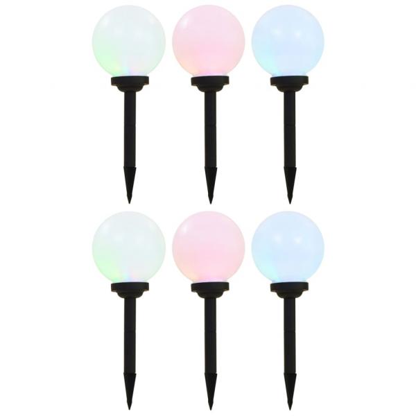 ARDEBO.de - Außen-Solarlampen 6 Stk. LED Kugel 20 cm RGB