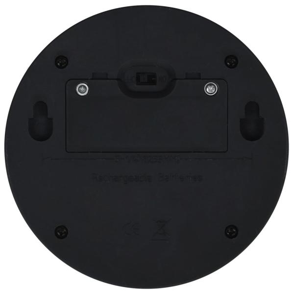 Solar-Außenleuchten für Wand LED 24 Stk. Rund Schwarz