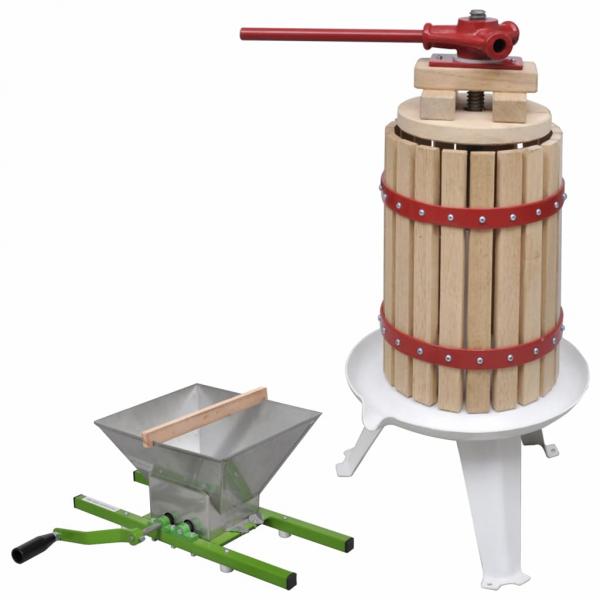 ARDEBO.de - 2-tlg. Obst- & Weinpresse und Mühle-Set