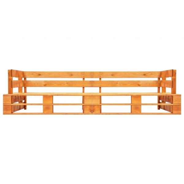 Garten-Palettensofa 2-Sitzer Honigbraun Holz