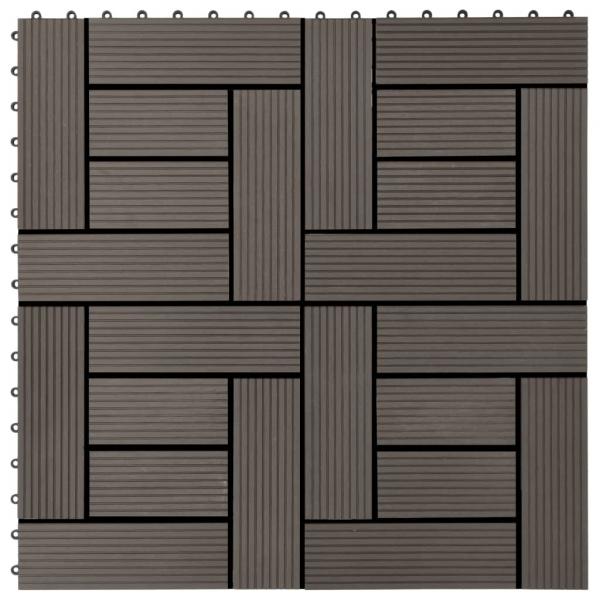 ARDEBO.de - 22 Stk. Terrassenfliesen 30 x 30 cm 2 qm WPC Dunkelbraun