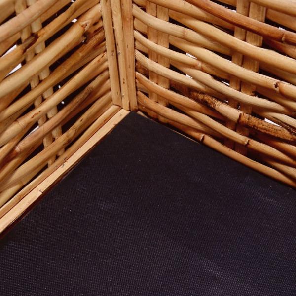 2-tlg. Sofagarnitur mit Auflagen Natur Rattan 