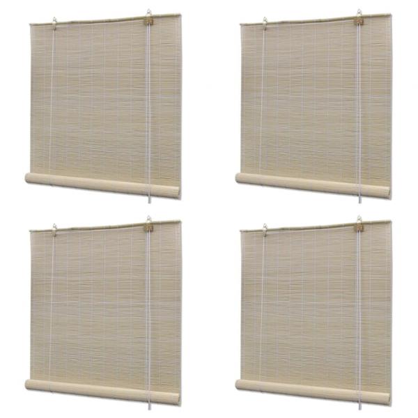 ARDEBO.de - Bambusrollos Natur 4 Stk. 120x160 cm