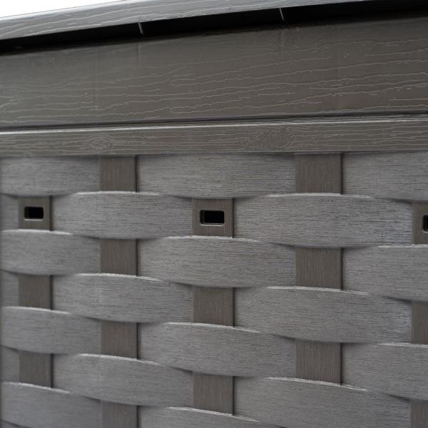 Gartenkomposter 3 Stk. Braun 60x60x83cm 900 L Kunststoff Rattan