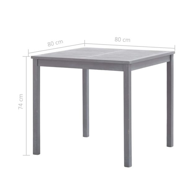 5-tlg. Garten-Essgruppe Massivholz Akazie Grau