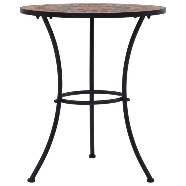 3-tlg. Bistro-Set Mosaik Keramik Orange / Grau 