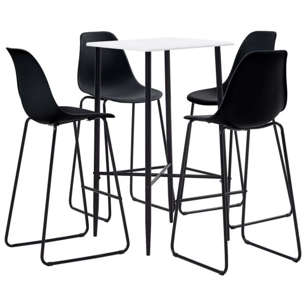 ARDEBO.de - 5-tlg. Bar-Set Kunststoff Schwarz