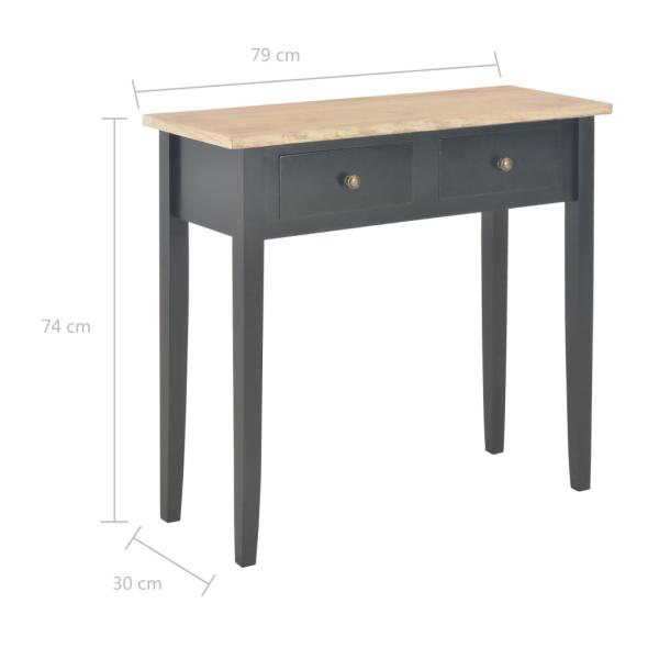 Frisiertisch Konsolentisch Schwarz 79x30x74 cm Holz