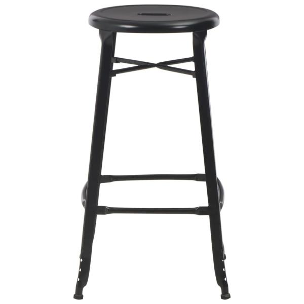 Barhocker 2 Stk. Schwarz Stahl