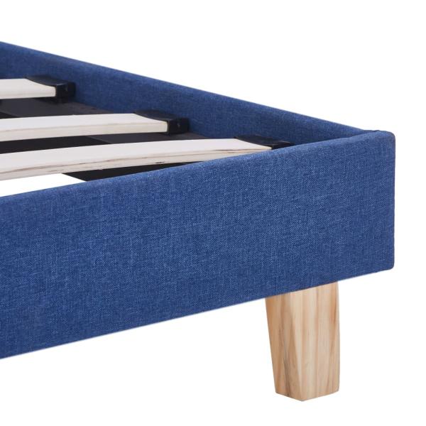 Bettgestell Blau Stoff 90x200 cm