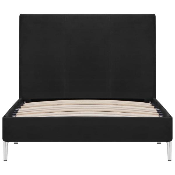 Bettgestell Schwarz Stoff 90x200 cm