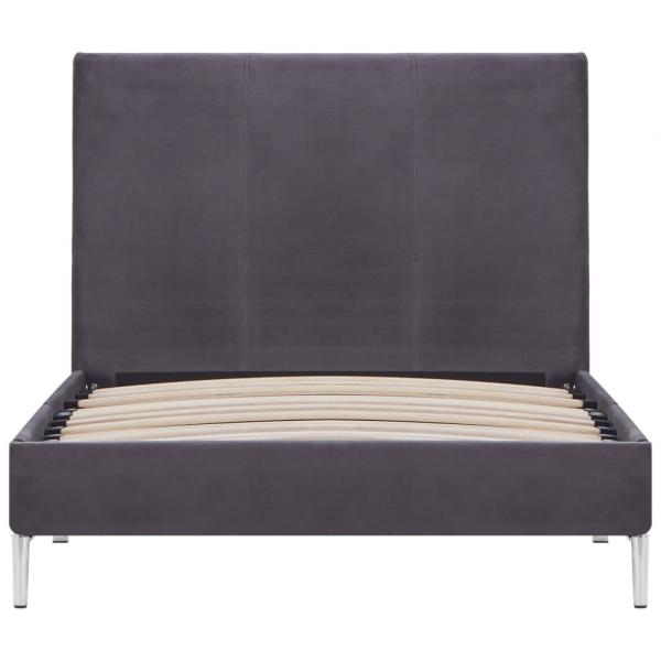 Bettgestell Grau Stoff 90×200 cm