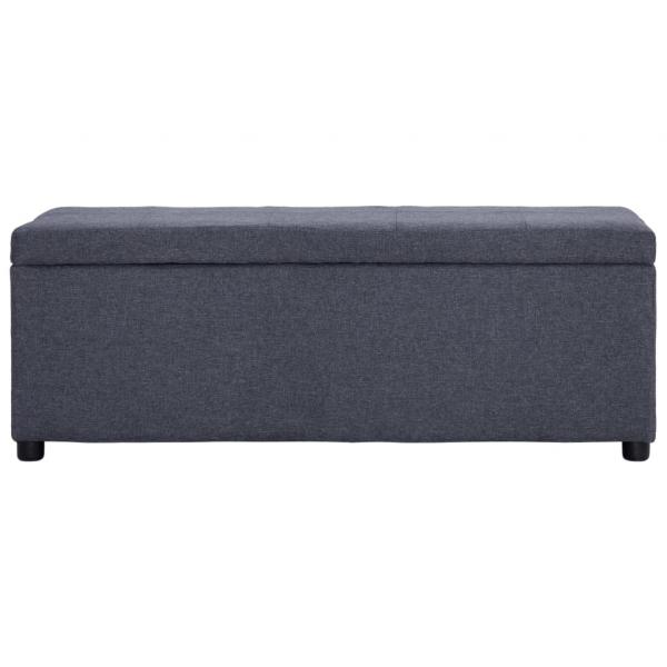 Bank mit Staufach 116 cm Dunkelgrau Polyester 