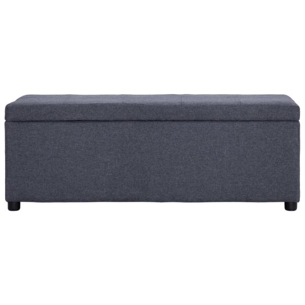 Bank mit Staufach 116 cm Dunkelgrau Polyester 