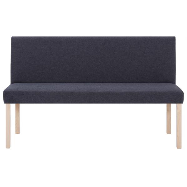 Sitzbank 139,5 cm Dunkelgrau Polyester