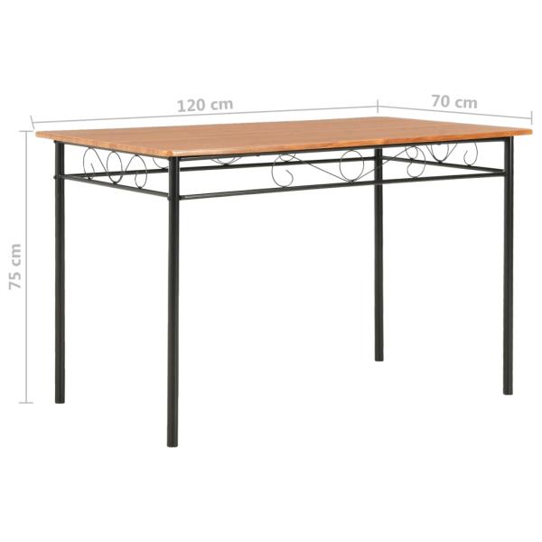 Esstisch Braun 120×70×75 cm MDF