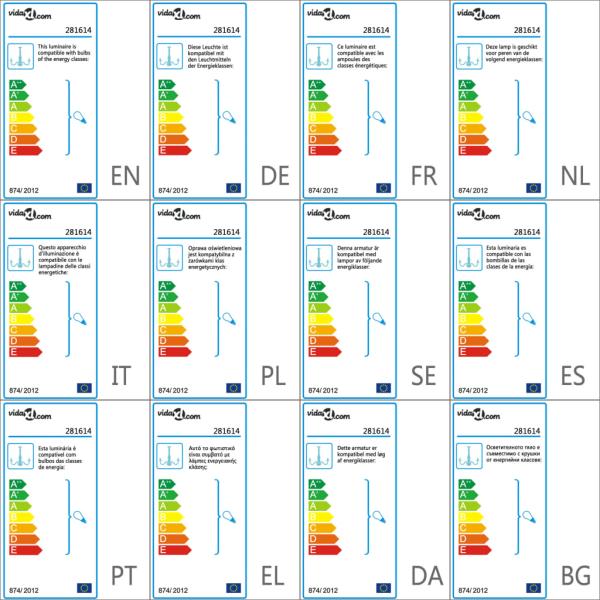 Kronleuchter Antik Weiß 5×E14-Glühbirnen