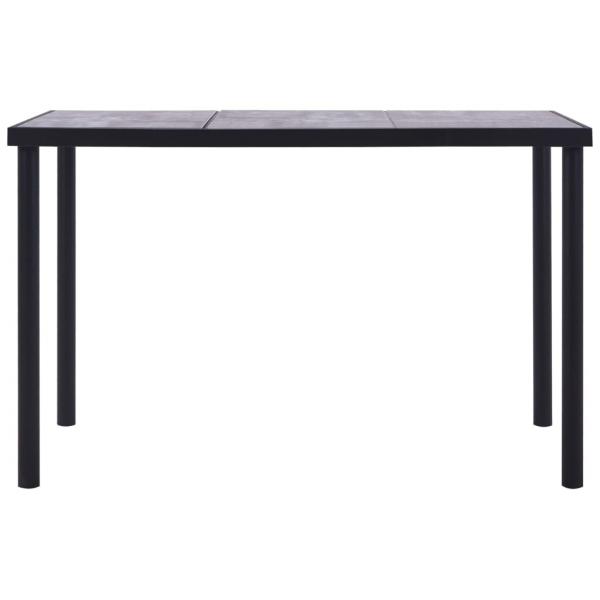 Esstisch Schwarz und Betongrau 160 x 80 x 75 cm MDF