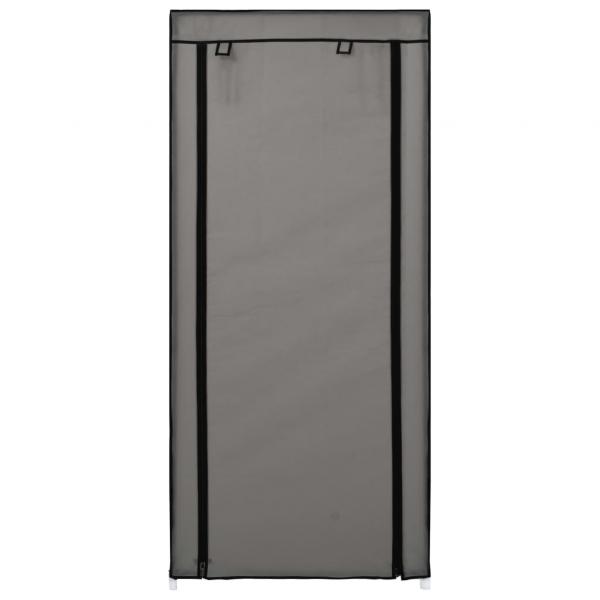 Schuhschrank mit Abdeckung Grau 58 x 28 x 106 cm Stoff