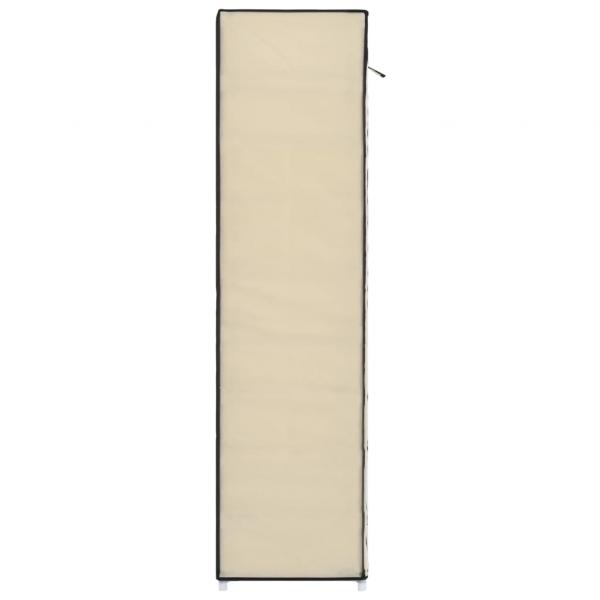 Schuhschrank mit Abdeckung Cremeweiß 115 x 28 x 110 cm Stoff