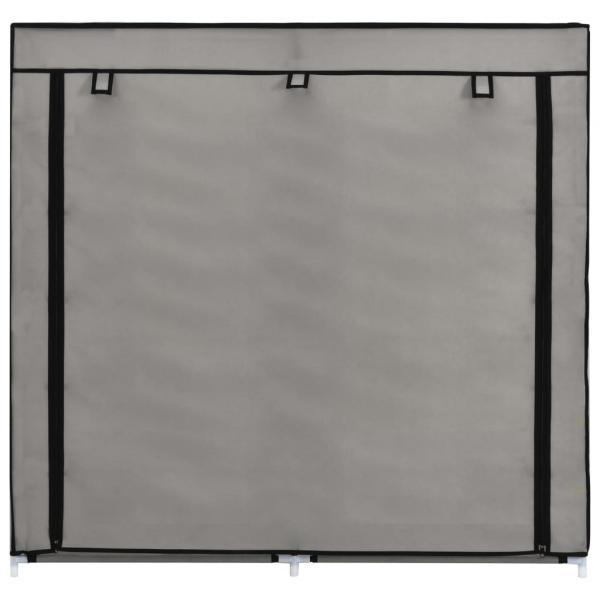Schuhschrank mit Abdeckung Grau 115 x 28 x 110 cm Stoff