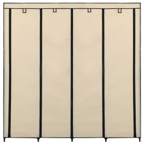 Kleiderschrank mit 4 Fächern Creme 175 x 45 x 170 cm
