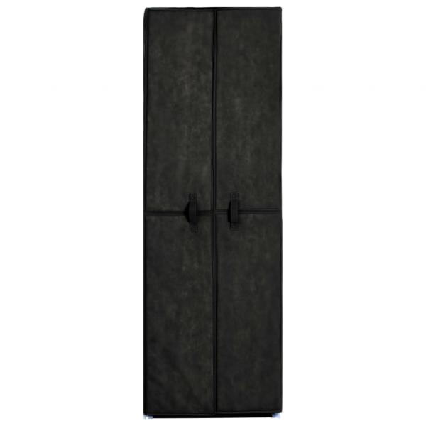 Schuhschrank Schwarz 60x30x166 cm Stoff