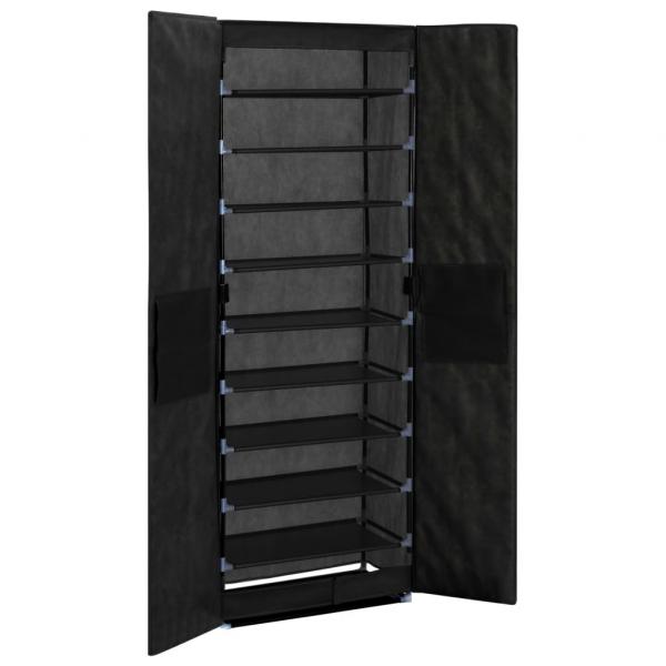 Schuhschrank Schwarz 60x30x166 cm Stoff