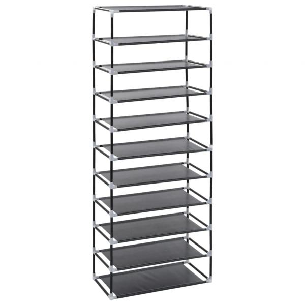 Schuhschrank Schwarz 60x30x166 cm Stoff