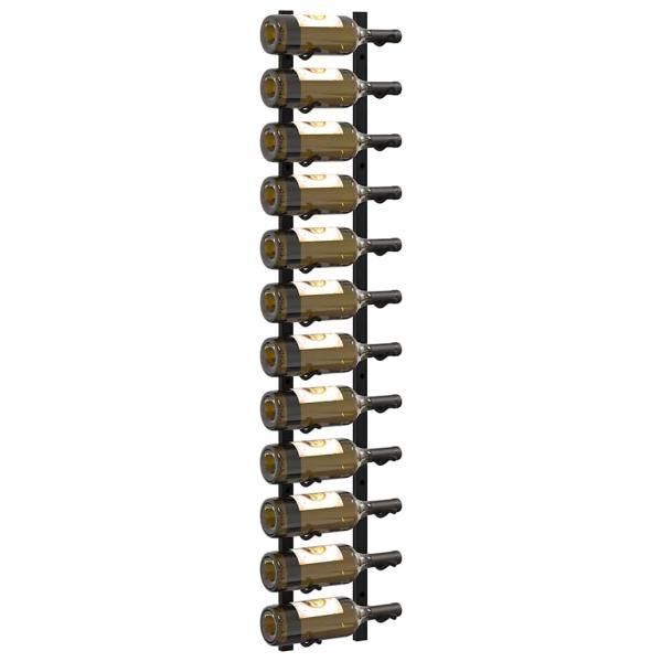 Wand-Weinregale für 12 Flaschen 2 Stk. Schwarz Eisen
