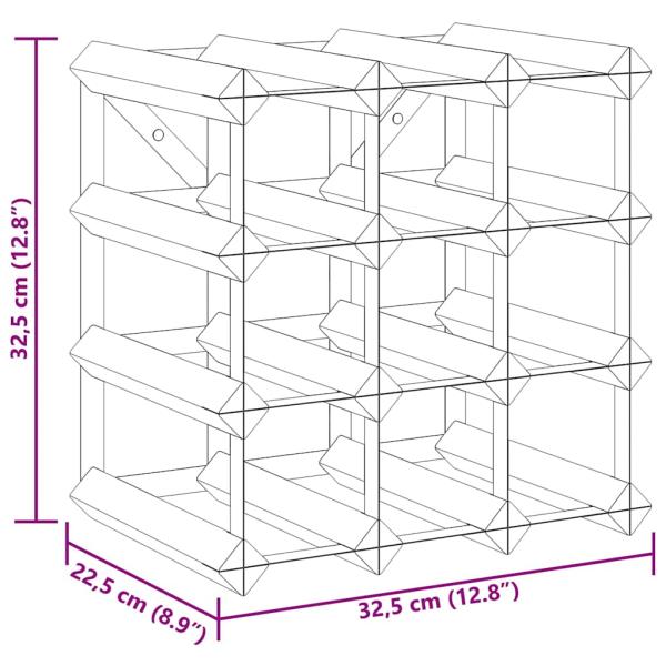 Weinregal für 12 Flaschen Massivholz Kiefer