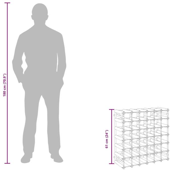 Weinregal für 42 Flaschen Massivholz Kiefer