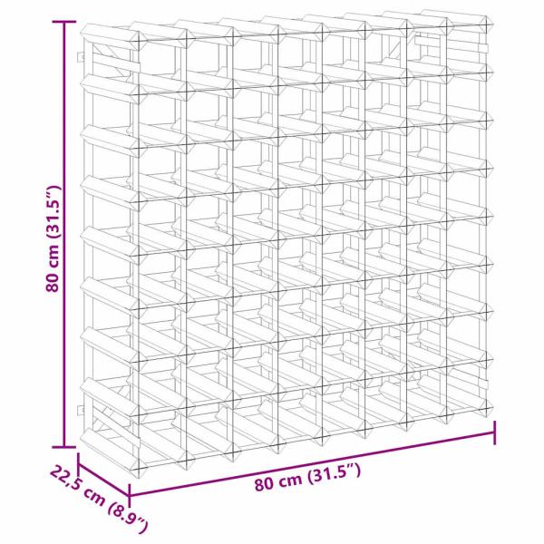 Weinregal für 72 Flaschen Massivholz Kiefer