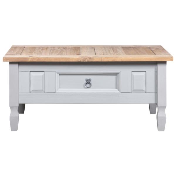 Couchtisch Mexiko-Stil Kiefernholz Grau 100x55x44 cm