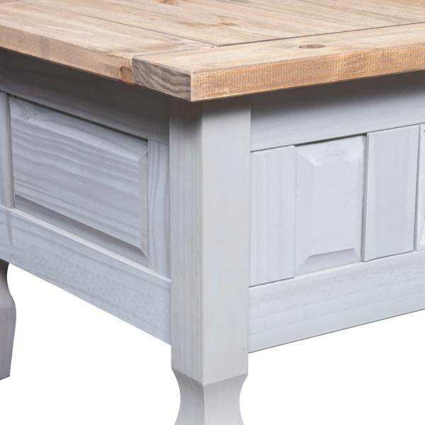 Couchtisch Mexiko-Stil Kiefernholz Grau 100x55x44 cm