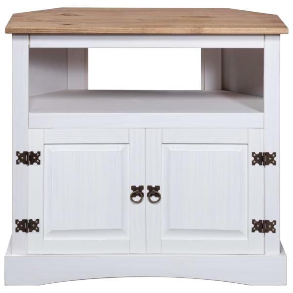 Konsolentisch Mexiko-Stil Kiefernholz Weiß 80x43x78 cm