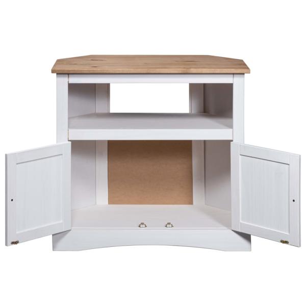 Konsolentisch Mexiko-Stil Kiefernholz Weiß 80x43x78 cm