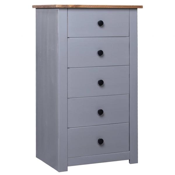 ARDEBO.de - Sideboard Grau 46x40x89 cm Kiefernholz Panama
