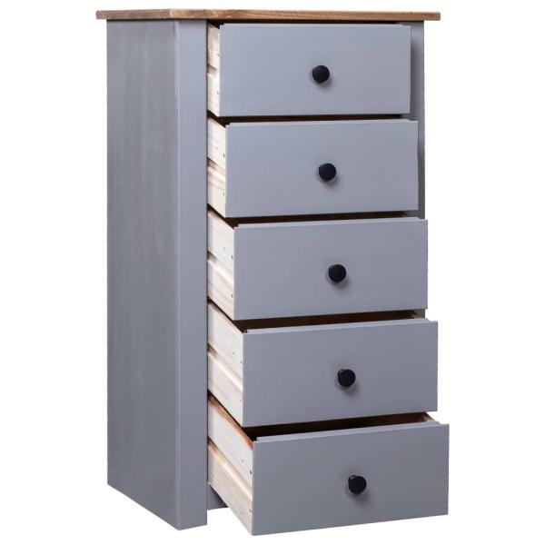 Sideboard Grau 46x40x89 cm Kiefernholz Panama