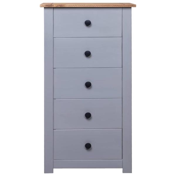Sideboard Grau 46x40x89 cm Kiefernholz Panama