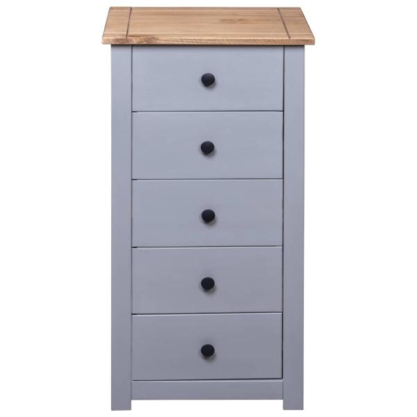 Sideboard Grau 46x40x89 cm Kiefernholz Panama