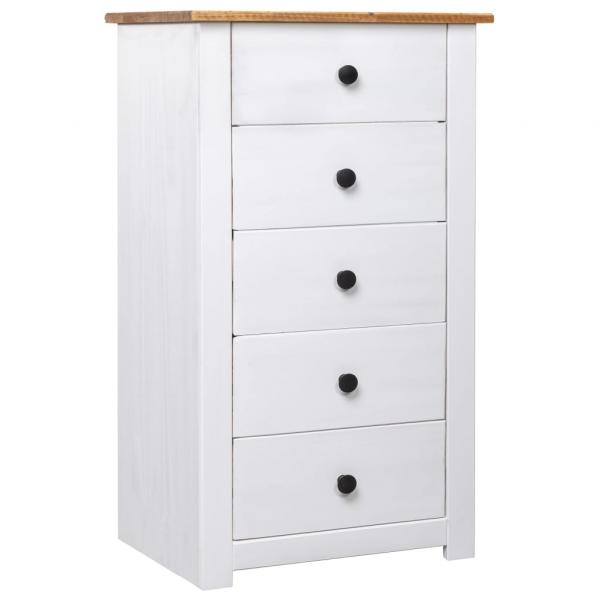 ARDEBO.de - Sideboard Weiß 46x40x89 cm Kiefernholz Panama