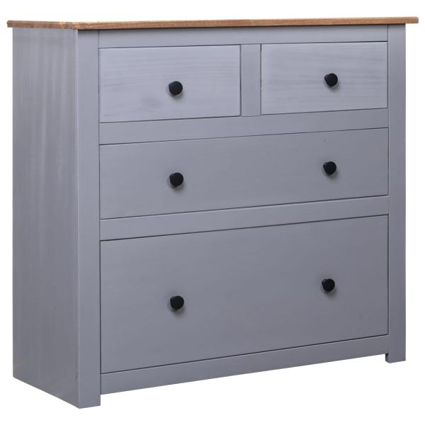 ARDEBO.de - Sideboard Grau 80x40x83 cm Kiefernholz Panama