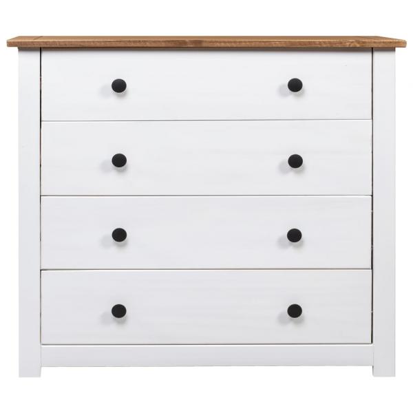 Beistellschrank Weiß 80×40×73 cm Panama-Kiefer