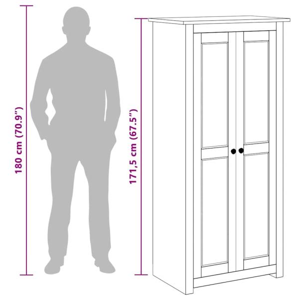 Kleiderschrank 80x50x171,5 cm Kiefernholz Panama
