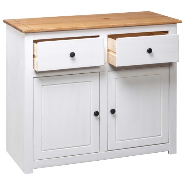 Sideboard Weiß 93x40x80 cm Kiefernholz Panama