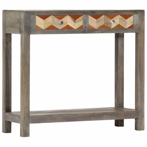 ARDEBO.de - Konsolentisch Grau 86x30x76 cm Massivholz Mango